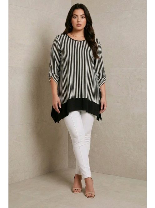 NEW FASHION nagyméretű felső/tunika - csíkos