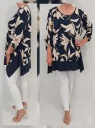 NEW FASHION nagyméretű felső/tunika - liliom minta