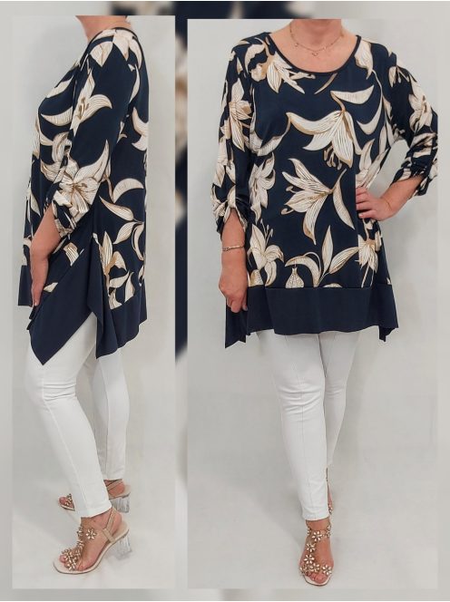 NEW FASHION nagyméretű felső/tunika - liliom minta