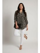 ANI nagyméretű masnis blúz - barna/bézs leopárd