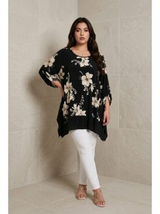 NEW FASHION nagyméretű felső/tunika - virág minta