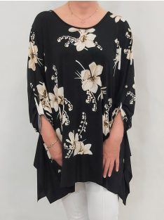 NEW FASHION nagyméretű felső/tunika - virág minta