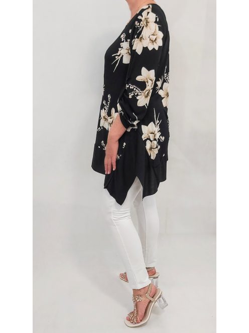 NEW FASHION nagyméretű felső/tunika - virág minta