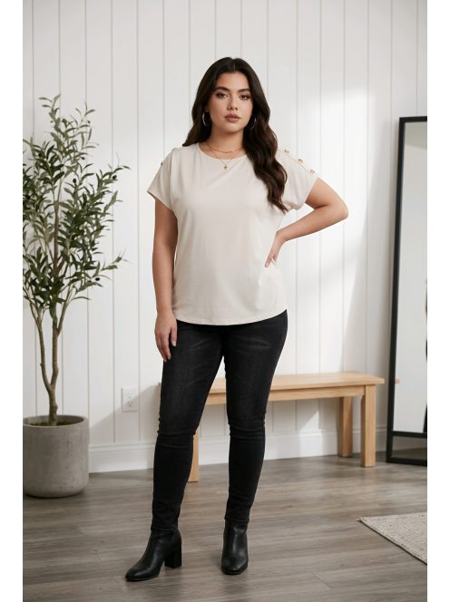 GOMBI nagyméretű felső - bézs