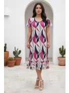 SZOFI nagyméretű ruha (L-4XL) - pink hullám