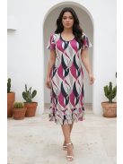 SZOFI nagyméretű ruha (L-4XL) - pink hullám