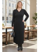 MAJA prémium kötött ruha - fekete