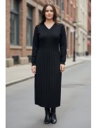 MAJA prémium kötött ruha - fekete