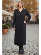 MAJA prémium kötött ruha - fekete