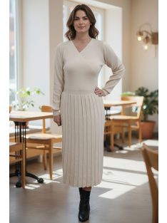 MAJA prémium kötött ruha - vanília