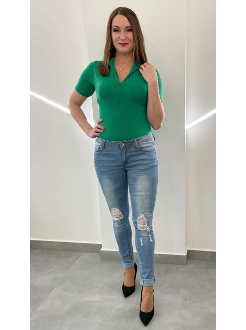 Farmernadrág  világos - szaggatott