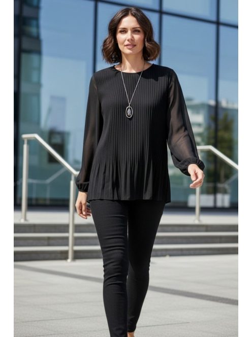 DENNY muszlin felső - fekete