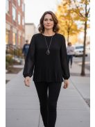DENNY muszlin felső - fekete
