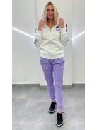 CLASSIC szabadidő szett - fehér/lila