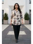 NEW COLLECTION nagyméretű felső/tunika - fekete/bézs