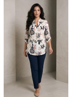 NEW COLLECTION nagyméretű felső/tunika - fekete/bézs