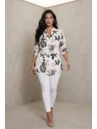 NEW COLLECTION nagyméretű felső/tunika - fekete/bézs