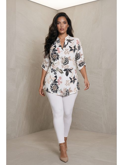 NEW COLLECTION nagyméretű felső/tunika - fekete/bézs