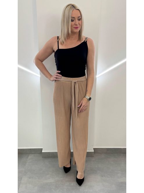 Plisszírozott nyári nadrág - kapucsino