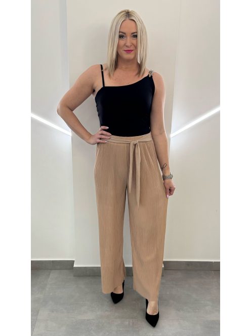Plisszírozott nyári nadrág - kapucsino