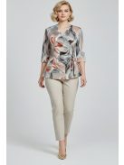 ILI nagyméretű felső (L-3XL) - szürke/pink