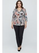 ILI nagyméretű felső (L-3XL) - szürke/pink