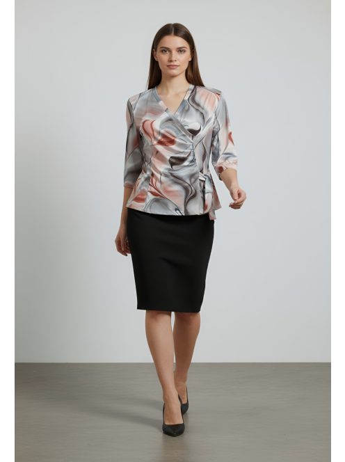 ILI nagyméretű felső (L-3XL) - szürke/pink