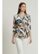 ILI nagyméretű blúz (L-3XL) - zöld/barna