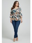 ILI nagyméretű blúz (L-3XL) - zöld/barna