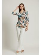 ILI nagyméretű blúz (L-3XL) - zöld/barna