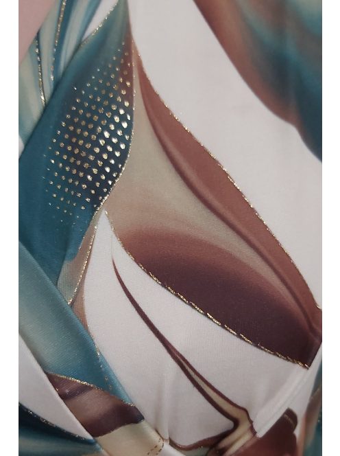 ILI nagyméretű blúz (L-3XL) - zöld/barna