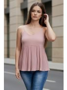 PINK BLACK vállpántos felső - púder