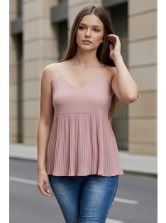 PINK BLACK vállpántos felső - púder