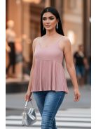 PINK BLACK vállpántos felső - púder