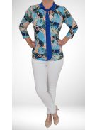 EXTYN GABI galléros felső (M-3XL) - kék minta