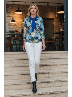 EXTYN GABI galléros felső (M-3XL) - kék minta