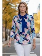 EXTYN GABI galléros felső (M-3XL) - kék/pink