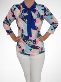 EXTYN GABI galléros felső (M-3XL) - kék/pink