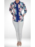 EXTYN GABI galléros felső (M-3XL) - kék/pink