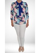 EXTYN GABI galléros felső (M-3XL) - kék/pink