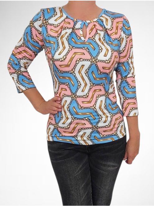 GABI EXTYN felső (M-2XL) - világoskék/pink