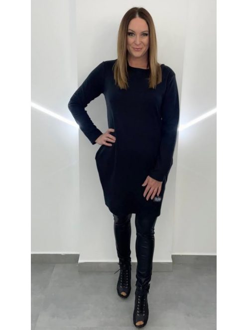 LOTTI zsebes ruha - fekete