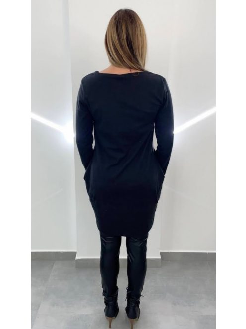 LOTTI zsebes ruha - fekete