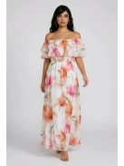 ELIA muszlin maxiruha - színes virággal