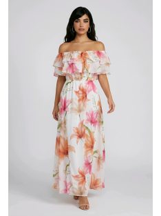 ELIA muszlin maxiruha - színes virággal