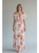 ELIA muszlin maxiruha - színes virággal