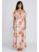 ELIA muszlin maxiruha - színes virággal