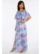 ELIA muszlin maxiruha - kék/pink