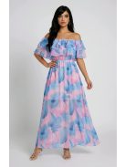 ELIA muszlin maxiruha - kék/pink