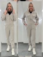 QUEEN vékony szabadidőszett - homokszín